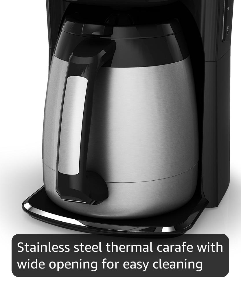 Amazon.com: BLACK+DECKER 12-Cup Thermal Coffeemaker, Black/Silver